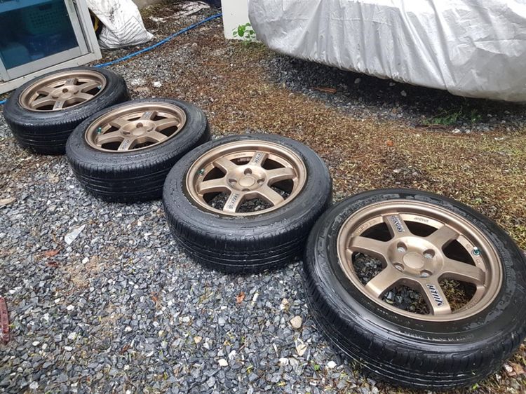 ขายล้อแม็ก YUSTA TE37 ขอบ 15 พร้อมยาง Maxxis 185 60 R15 รูปที่ 2