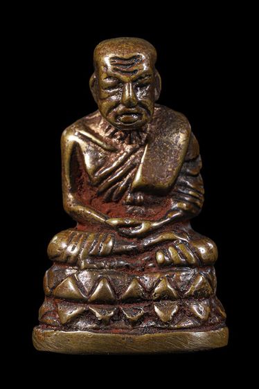 รูปหล่อบัวรอบ ก้นลายเซ็น หลวงปู่ทวด วัดช้างไห้ เนื้อนวะ