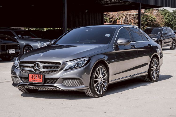 Mercedes-Benz C-Class 2017 C350 Sedan ปลั๊กอินไฮบริด (PHEV) ไม่ติดแก๊ส เกียร์อัตโนมัติ เทา รูปที่ 3