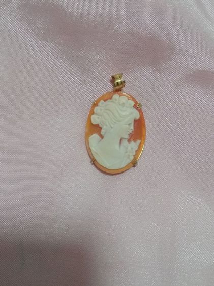 จี้เงินแท้ คามิโอ้หอยแกะสลัก สวยค่ะ