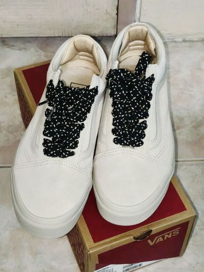 ขาว ผ้า รองเท้าผ้าใบ UK 6.5 | EU 40 | US 7 อื่นๆ รองเท้า Vans แท้จาก shop