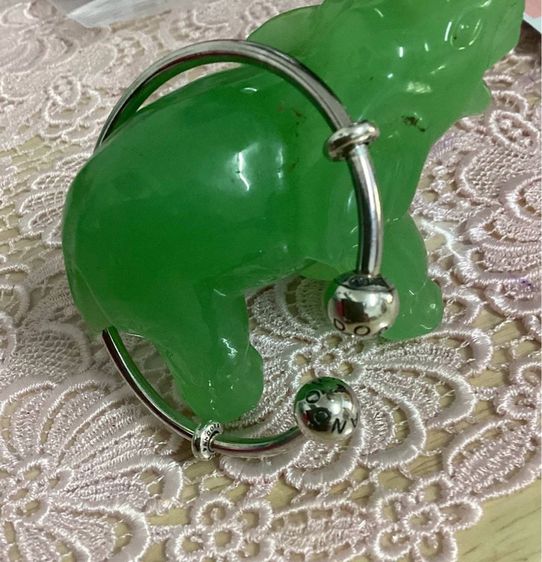กำไลเงินแท้  PANDORA วงใน 5.5 cm.💚  รูปที่ 3