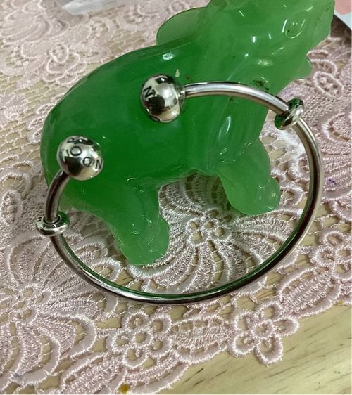 กำไลเงินแท้  PANDORA วงใน 5.5 cm.💚  รูปที่ 2