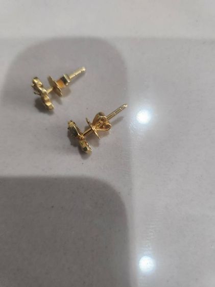 ตุ้มหูทองฝั่งเพชรแท้ รูปที่ 6