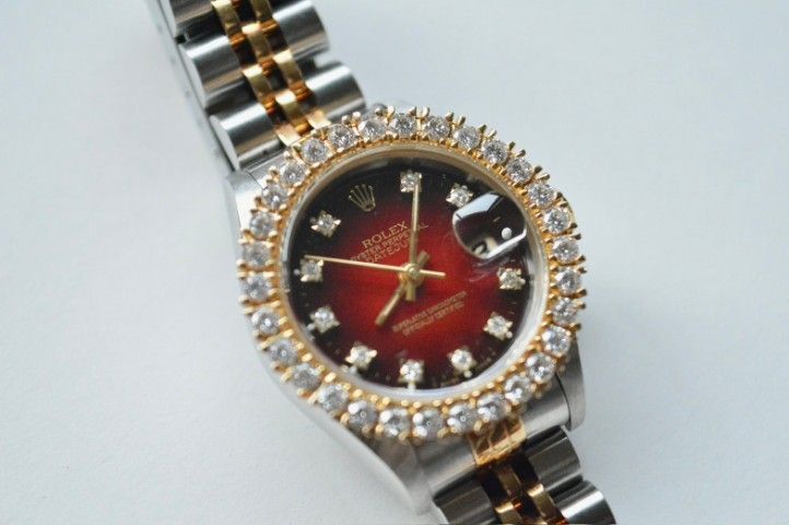 📌 Rolex Datejust หน้าแดงหายาก ขอบเพชร รูปที่ 3