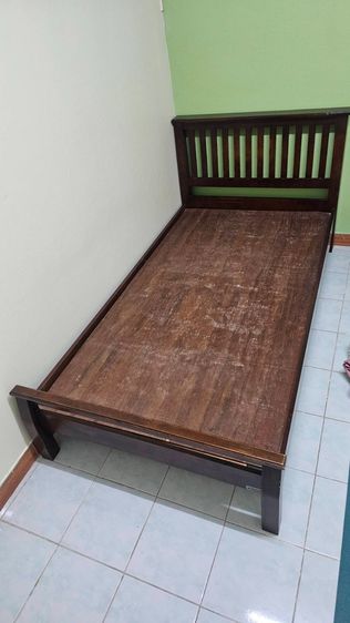 เตียงไม้แท้ ขนาด 3.5 ฟุต  แบรนด์ Wisdom ส่งต่อมือสอง สภาพดี ไม่มีตำหนิ