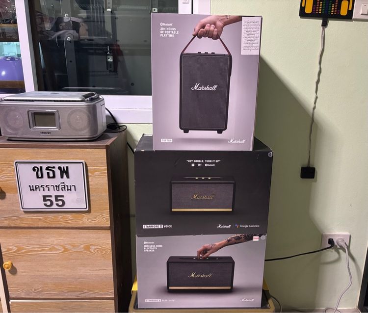 Marshall  Tufton Black สีดำ ของแท้ สภาพใหม่ๆ รูปที่ 7