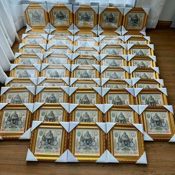 ธนบัตร60บาท ที่ระลึกปี2530 ใส่กรอบรูป9x9นิ้ว  ของขวัญไหว้ผู้ใหญ่หรือของขวัญงานมงคลเทศกาลต่างๆ รูปที่ 4