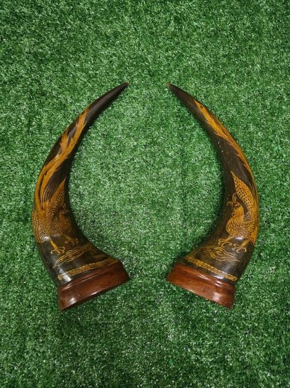 เขาควายแกะสลัก​ ของตั้งโชว์​ ของแต่งบ้าน​ งานสวยมากค่ะ