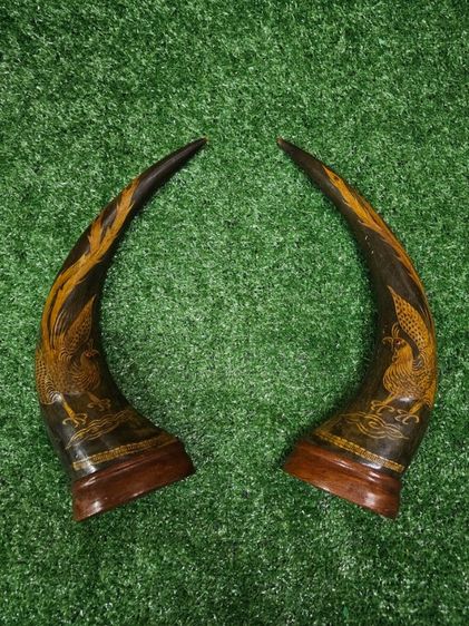 เขาควายแกะสลัก​ ของตั้งโชว์​ ของแต่งบ้าน​ งานสวยมากค่ะ รูปที่ 4