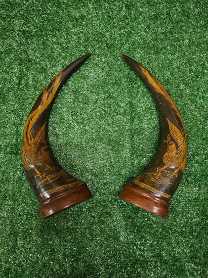 เขาควายแกะสลัก​ ของตั้งโชว์​ ของแต่งบ้าน​ งานสวยมากค่ะ รูปที่ 3