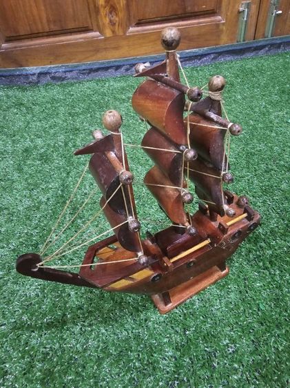 เรือสำเภาไม้สัก​ ​ของแต่งบ้าน​ ​ของตั้งโชว์​  ของแต่งบ้านเสริมฮวงจุ้ย​ รูปที่ 7