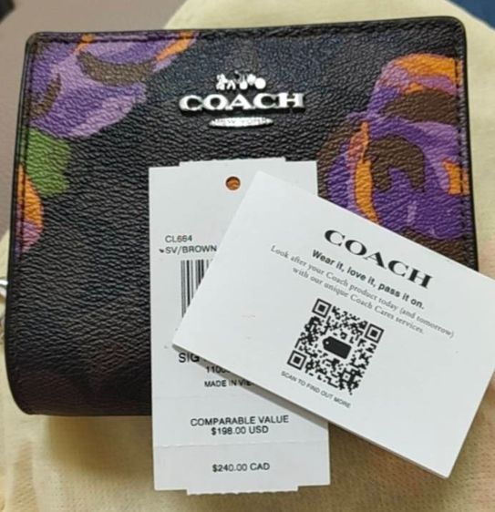 กระเป๋าสตางค์ coach ของแท้มีแคร์การ์ด รูปที่ 2
