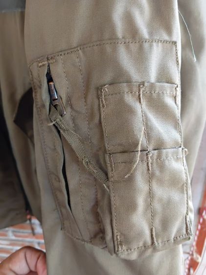 Vintage Jacket US Army Flyer's Lightweight Nomex Green Bomber Style Size Med-Reg รูปที่ 5