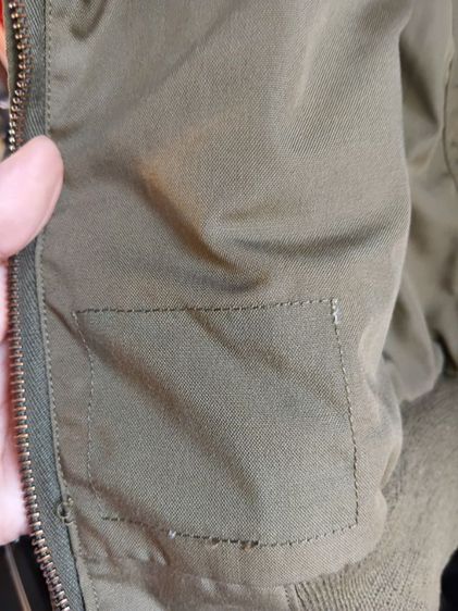 Vintage Jacket US Army Flyer's Lightweight Nomex Green Bomber Style Size Med-Reg รูปที่ 7