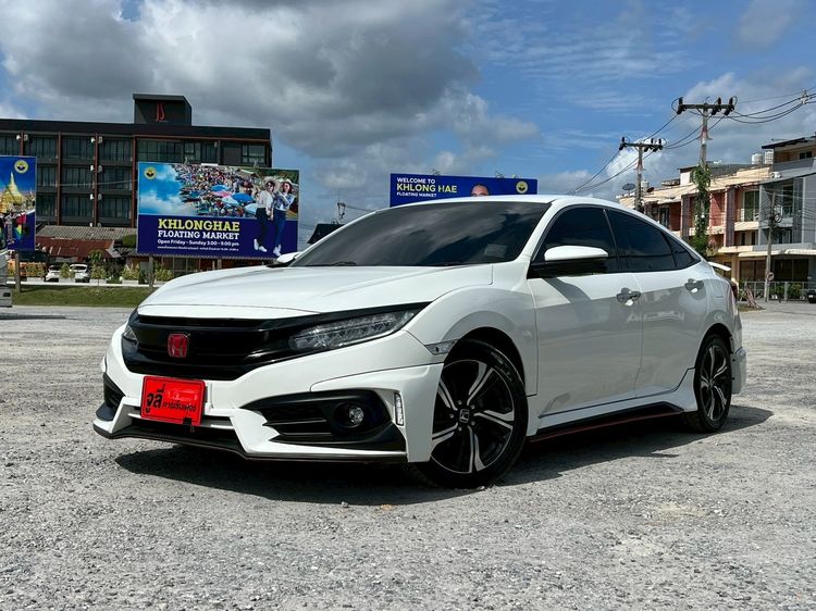 Honda Civic 2018 1.5 Turbo RS Sedan เบนซิน ไม่ติดแก๊ส เกียร์อัตโนมัติ ขาว รูปที่ 2