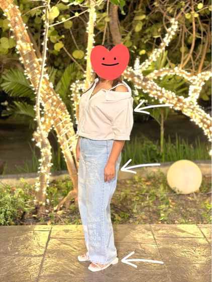 แขนสั้น ขาว XL เสื้อทีเชิ้ต อื่นๆ ขายชุดสวยพร้อมรองเท้า