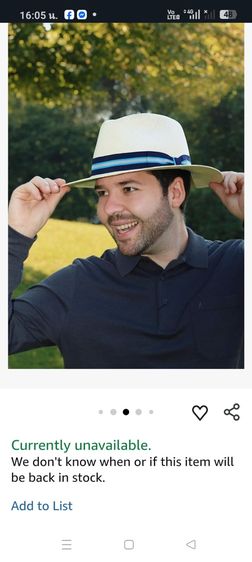 หมวกและหมวกแก๊ป ขอขายหมวกปีกยี่ห้อ Genuine panama hat รุ่น hat of Cain.Hand made in Ecuador.แท้ ไซส์ 59 สภาพยังสวยและยังใหม่สะอาด