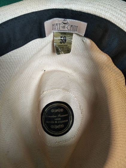 ขอขายหมวกปีกยี่ห้อ Genuine panama hat รุ่น hat of Cain.Hand made in Ecuador.แท้ ไซส์ 59 สภาพยังสวยและยังใหม่สะอาด รูปที่ 9