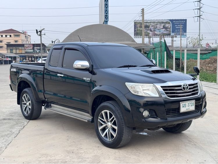 Toyota Hilux Vigo Champ 2013 Smart Cab 2.5 E Prerunner Pickup ดีเซล ไม่ติดแก๊ส เกียร์ธรรมดา ดำ รูปที่ 3