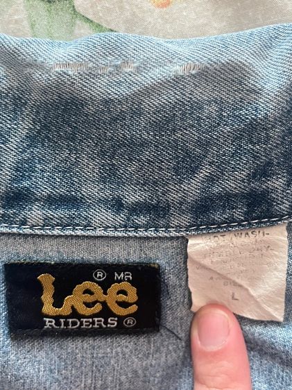 เสื้อยีนส์ผู้หญิงแขนยาว Lee Riders size L สีคราม(มือสอง) รูปที่ 5