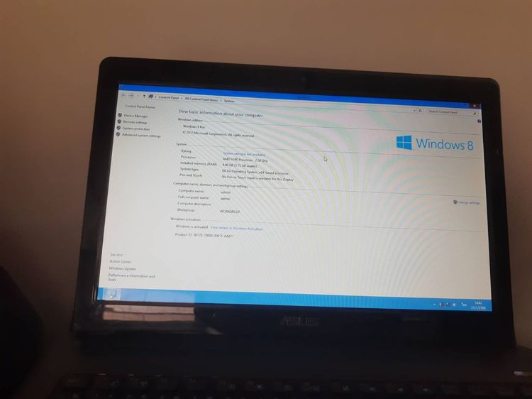 Note Book ASUS CPU AMD v140 ram4 HDD300 win10 แบตไม่เก็บไฟนัดส่งตรงปกชัวร์ รูปที่ 7