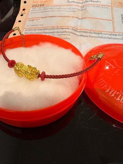 สร้อยข้อมือ ปี่เซียะมงคล ทองแท้ 99.99 น้ำหนัก 0.89 กรัม รูปที่ 2