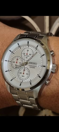 เหมือนใหม่ 43มิล Seiko Chronograph ครบยกกล่อง(ข้อต่อ) บัตรรับประกัน รูปที่ 14