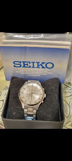 เหมือนใหม่ 43มิล Seiko Chronograph ครบยกกล่อง(ข้อต่อ) บัตรรับประกัน รูปที่ 7