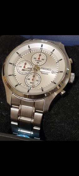 เหมือนใหม่ 43มิล Seiko Chronograph ครบยกกล่อง(ข้อต่อ) บัตรรับประกัน รูปที่ 12