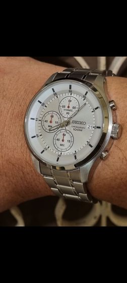 เหมือนใหม่ 43มิล Seiko Chronograph ครบยกกล่อง(ข้อต่อ) บัตรรับประกัน รูปที่ 17