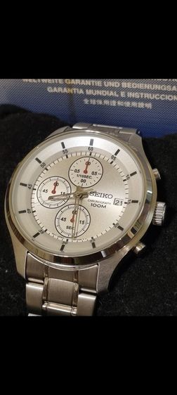 เหมือนใหม่ 43มิล Seiko Chronograph ครบยกกล่อง(ข้อต่อ) บัตรรับประกัน รูปที่ 16
