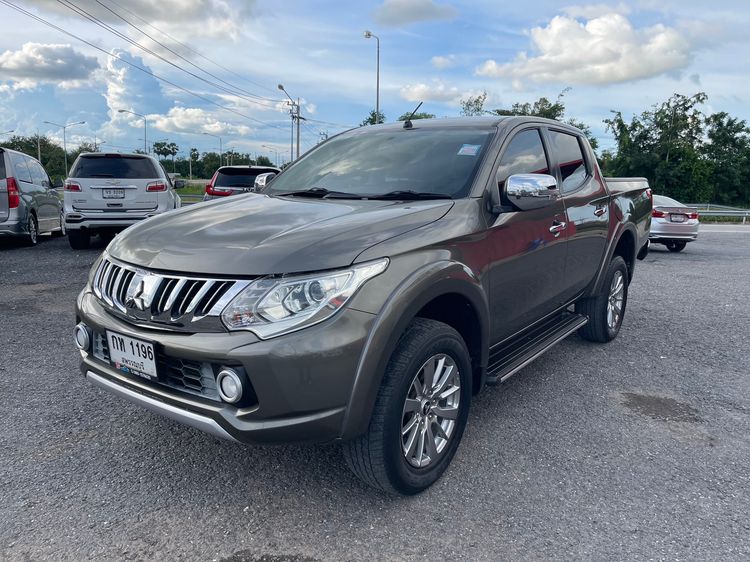 Mitsubishi Triton 2015 2.5 GLX 4WD Pickup ดีเซล ไม่ติดแก๊ส เกียร์อัตโนมัติ เทา รูปที่ 3