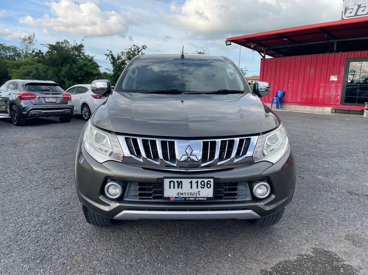 Mitsubishi Triton 2015 2.5 GLX 4WD Pickup ดีเซล ไม่ติดแก๊ส เกียร์อัตโนมัติ เทา รูปที่ 2