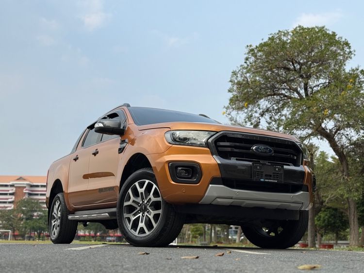 Ford Ranger 2021 2.0 Hi-Rider Wildtrak Pickup ดีเซล ไม่ติดแก๊ส เกียร์อัตโนมัติ ส้ม รูปที่ 2