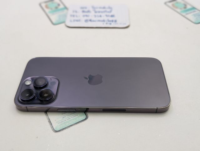 ขาย เทิร์น iPhone 14 Pro Max 128 Purple LL A มีตัวเครื่องอย่างเดียว ไม่มีอุปกรณ์อื่น สุขภาพแบต 100 เพียง 12,990 บาท ครับ  รูปที่ 2