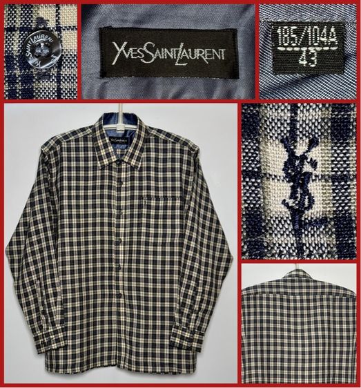 ⚠️YSL‼️เสื้อเชิ้ต Yves Saint Laurent ของแท้ สไตล์ลำลอง