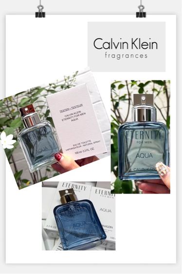 Calvin Klein Fragrance น้ำหอมแท้ 💯CK Eternity Aqua for Men EDT 100ml งานกล่อง tester สุภาพ เท่ มีคลาส หอมสดชื่นแบบผู้ชายยุคใหม่