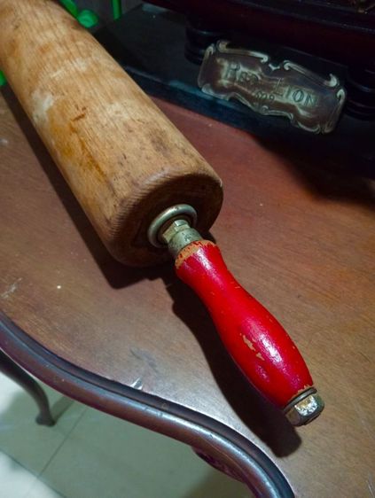 USA.ที่รีดทำแป้งพิซซ่าไม้เก่าโบราณจากอเมริกาขนาดใหญ่ รูปที่ 11