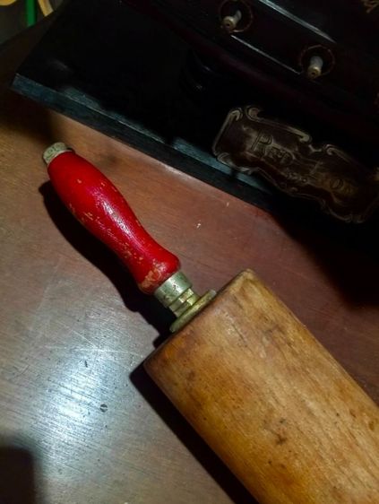 USA.ที่รีดทำแป้งพิซซ่าไม้เก่าโบราณจากอเมริกาขนาดใหญ่ รูปที่ 7