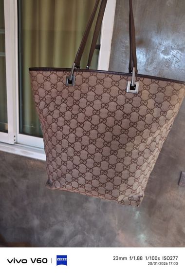 ไม่ระบุ น้ำตาล หนังแท้ Gucci กระเป๋ากุชชี่แท้