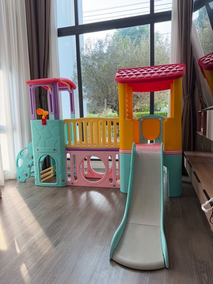 สไลด์เดอร์บ้านน้อยสีหวาน เครื่องเล่นพลาสติก มี มอก. รูปที่ 5