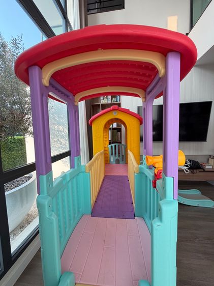 สไลด์เดอร์บ้านน้อยสีหวาน เครื่องเล่นพลาสติก มี มอก. รูปที่ 3