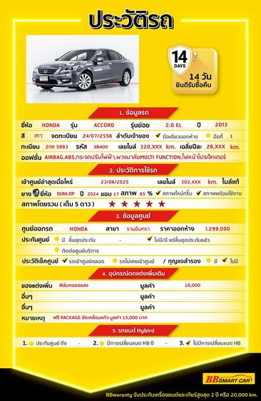 Honda Accord 2013 2.0 EL Sedan เบนซิน ไม่ติดแก๊ส เกียร์อัตโนมัติ เทา รูปที่ 2