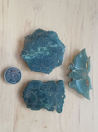 หยกโบราณแกะสลัก3ชื้น รูปที่ 2