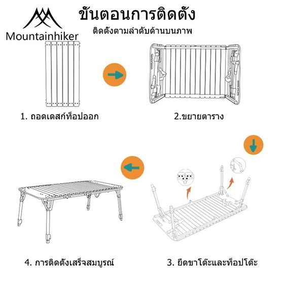  Mountainhiker โต๊ะไม้พับได้ ไม้บีช รูปที่ 8