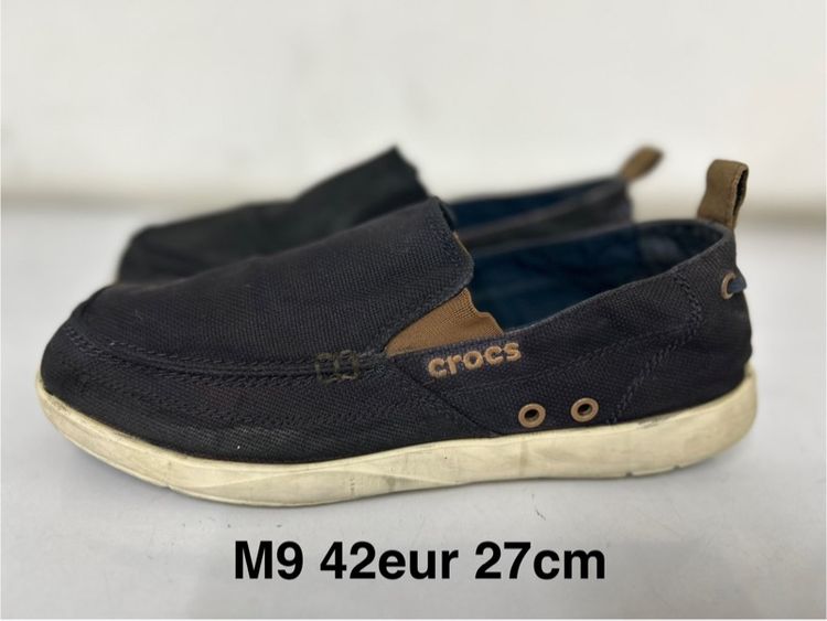 น้ำตาล ผ้า รองเท้าแบบสวมและโลฟเฟอร์ UK 8.5 | EU 42 2/3 | US 9 รองเท้า crocs