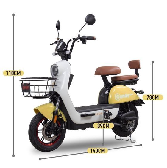 CANDY Plus ดีไซน์ทันสมัย สีสันสวยงาม แนวพาสเทล มอเตอร์ทรงพลัง - มอเตอร์ 500 WATT - แบตเตอรี่ 48V 12AH ระบบเกียร์ อัตโนมัติ 3 สปีด - ความ รูปที่ 2