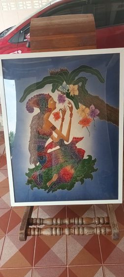 ภาพวาดผ้าบาติกที่แสดงตัวละครในวรรณคดี(Batik 'Doceration) รูปที่ 2