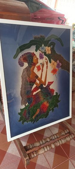 ภาพวาดผ้าบาติกที่แสดงตัวละครในวรรณคดี(Batik 'Doceration)